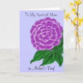 パープルフラワーマザーズデイカード カード (黄色い花)