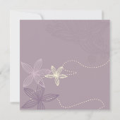 パープルフラワーモダンブライダルシャワー招待状 招待状 (裏面)