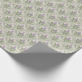 パープルフラワーラッピング紙転が ラッピングペーパー (角)