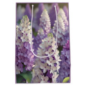 パープルフラワーラッピング紙 ミディアムペーパーバッグ (裏面)