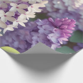 パープルフラワーラッピング紙 ラッピングペーパー (角)