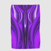 パープルフラワーレインボードリームエンジェルウィングス ゴルフタオル (正面)