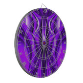パープルフラワーレインボードリームエンジェルウィングス ダーツボード (正面左)