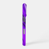 パープルフラワーレインボードリームエンジェルウィングス iPhoneケース (右側面)