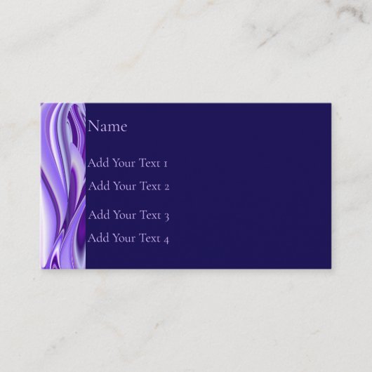パープルフラワーレインボードリームズビジネスカード 名刺 (正面)