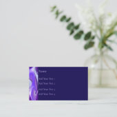 パープルフラワーレインボードリームズビジネスカード 名刺 (スタンド正面)