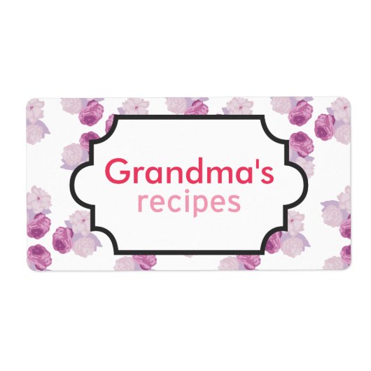パープルフラワーレシピ ラベル (正面)