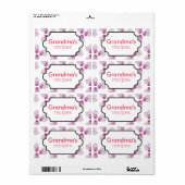 パープルフラワーレシピ ラベル (フルシート)