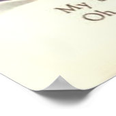 パープルフラワー祈りの言葉サンデーマザーズデイ ポスター (角)