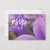 パープルフラワー結婚フローラのメニュー選択 出欠カード (裏面)