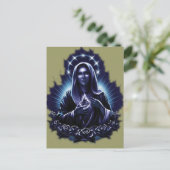 パープルフラワー賛美ヴァージンマリー ポストカード (スタンド正面)