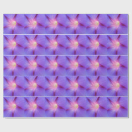 パープルフラワー ラッピングペーパー