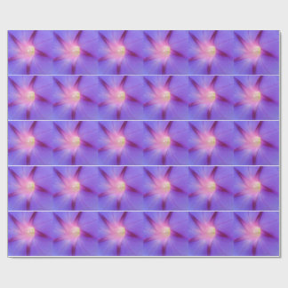 パープルフラワー ラッピングペーパー
