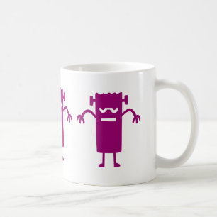 パープルフランケンシュタインハロウィンクリップアートコーヒーマグ コーヒーマグカップ
