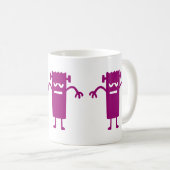 パープルフランケンシュタインハロウィーンクリップアートコーヒーマグ コーヒーマグカップ (正面右)