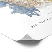 パープルフランスのドレスのヴィンテージファッション ポスター (角)