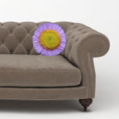 パープルフリーベンデイジーフローラ ラウンドクッション