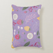 パープルフルーツフローラアクセント枕 アクセントクッション (正面(垂直))