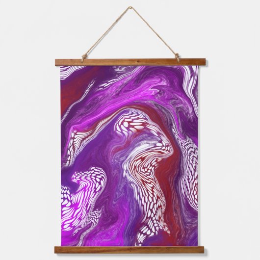 パープルフルードアーぶら下がったトのタペストリー 吊り下げ型タペストリー (正面)