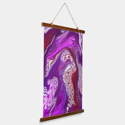 パープルフルードアーぶら下がったトのタペストリー 吊り下げ型タペストリー (傾斜あり)