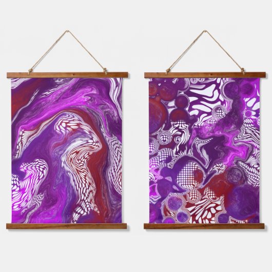 パープルフルードアーぶら下がったトのタペストリー 吊り下げ型タペストリー (ダブル)
