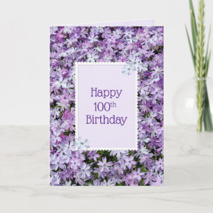パープルフロックス100誕生日 カード