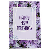 パープルフロックス45誕生日 ミディアムペーパーバッグ (正面)