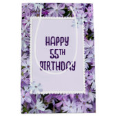 パープルフロックス55誕生日 ミディアムペーパーバッグ (正面)