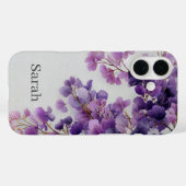 パープルフローアーズiPhoneケース Case-Mate iPhoneケース (裏面 (横))