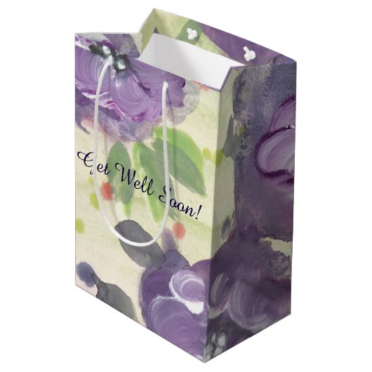 パープルフローズ抱き枕 ミディアムペーパーバッグ (裏面アングル)