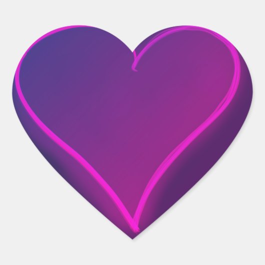 パープルフローティング ハートシール (正面)