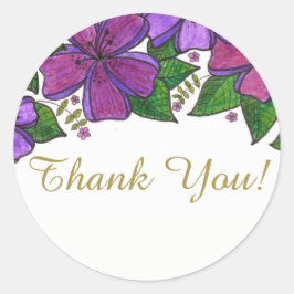 パープルフローラありがとう ラウンドシール