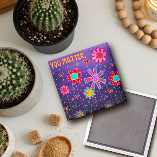 パープルフローラお願い。感動的.トレンディ. マグネット