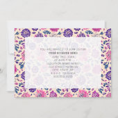 パープルフローラすべての目的の汎用パーティー 招待状 (正面)