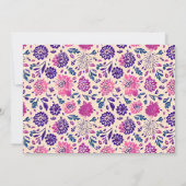 パープルフローラすべての目的の汎用パーティー 招待状 (裏面)
