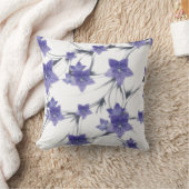 パープルフローラつる植物植物学 クッション (ブランケット)