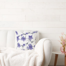 パープルフローラつる植物植物学 クッション