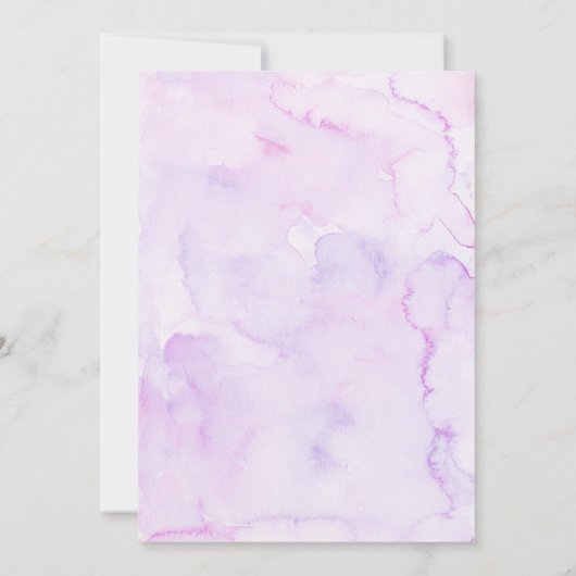 パープルフローラとバタフライ《キリスト教》洗礼式や命名式招待状 招待状 (裏面)