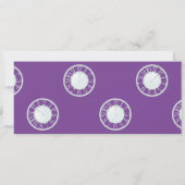 パープルフローラのまわりにザクロックシャワー招待状 招待状 (裏面)