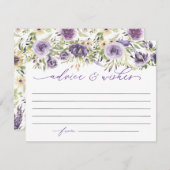 パープルフローラアドバイスカード エンクロージャーカード (正面/裏面)