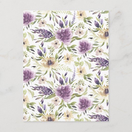 パープルフローラアドバイスカード エンクロージャーカード (裏面)