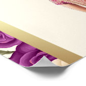 パープルフローラアナンド結婚カラジのウェルカムサイン ポスター (角)