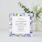 パープルフローラアネモネラグジュアリ結婚ーズ 招待状 (スタンド正面)