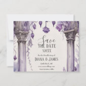 パープルフローラアーチハンドスト異教のング セーブザデート (正面)