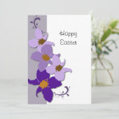 パープルフローライースターフラットカード 招待状 (スタンド正面)