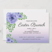 パープルフローライースターブランチ 招待状 (正面)