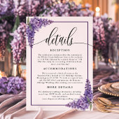 パープルフローラウィステリア結婚コーナーズ詳細 エンクロージャーカード