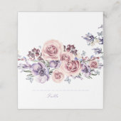 パープルフローラウェットカラー座席表 プレイスカード (外部開封)