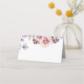 パープルフローラウェットカラー座席表 プレイスカード (裏面)