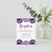パープルフローラウェディングレセプション エンクロージャーカード (スタンド正面)